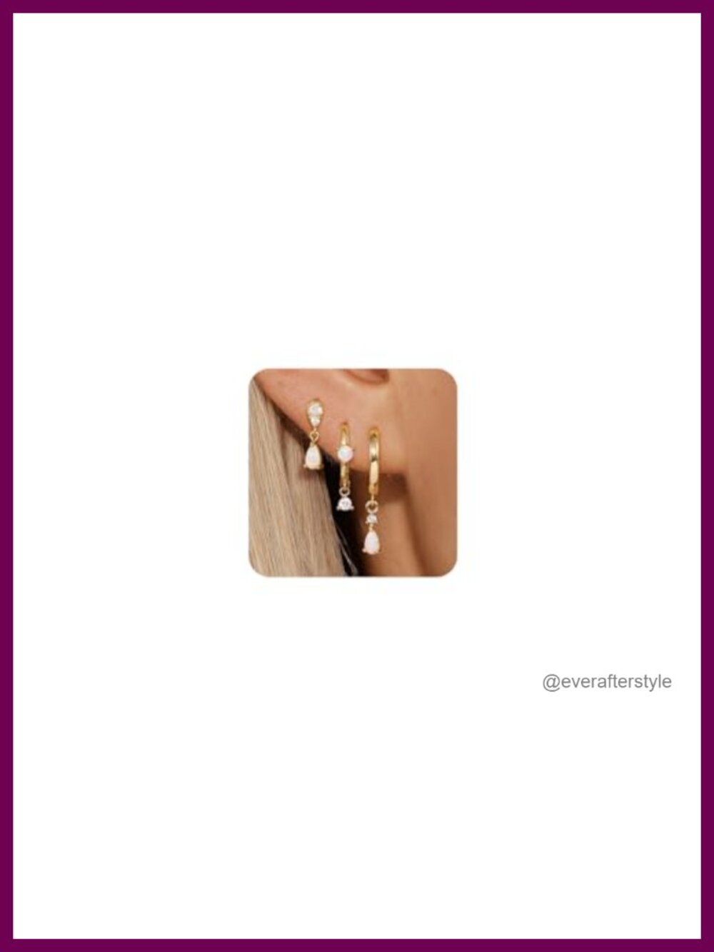 Opal Earrings Set, S925 Sterling Silver Hypoallergenic Studs Huggies Dangles